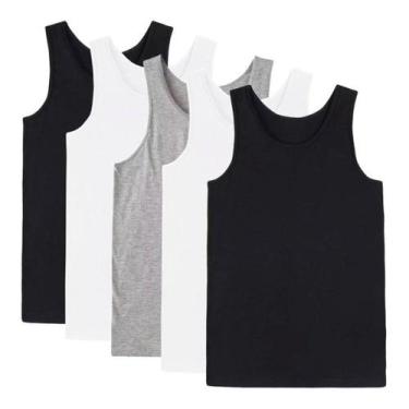 Imagem de Kit 5 Camisetas Regata Masculina Lisa Algodão Premium - Ssb Brand