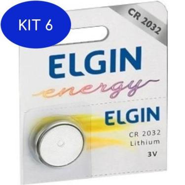 Imagem de Kit 6 Bateria Elgin Litio Cr2032