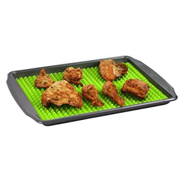 Imagem de Southern Homewares Healthy Homewares Assadeira de Silicone Elevada Antiaderente, Tapete de Cozinha, Forro Verde