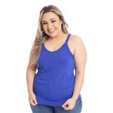 Imagem de Regata Plus Size Camisa Blusa Alcinha Atacado Feminina Verão - Vtm