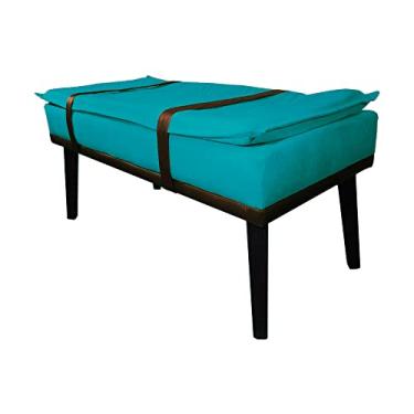 Imagem de Puff Decorativo com Cinto Marrom Suede Cores - DS Estofados