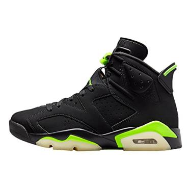 Imagem de T nis masculino Jordan Nike Air 6 Electric Green CT8529-003, Preto/Verde el trico, 13