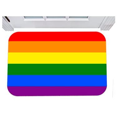 Imagem de Capacho arco-iris orgulho gay pride lgbt tapete de porta