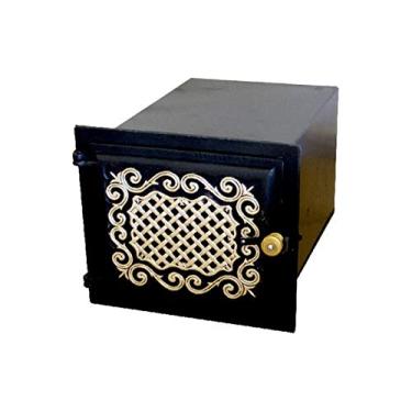 Imagem de Forno Fogão A Lenha Frente Em Alumínio Fundido 50x35x30cm