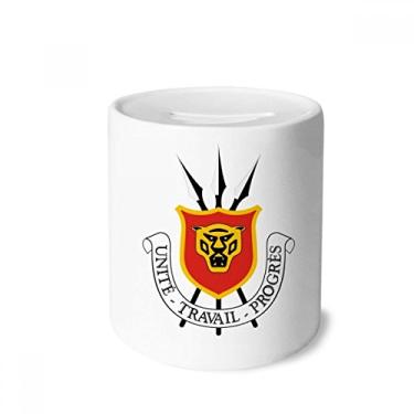 Imagem de DIYthinker Bujumbura Burundi Caixa de dinheiro com emblema nacional porta-moedas de cerâmica presente de cofrinho