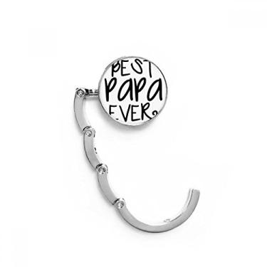 Imagem de Gancho de mesa Bless Father Best Papa Ever Words com fecho decorativo dobrável