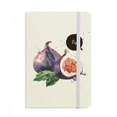 Imagem de Fig Fruit Tasty Healthy Caderno de aquarela oficial de tecido rígido diário clássico