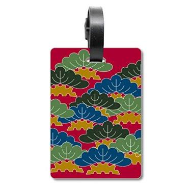 Imagem de Pintura Cultura Japonesa Folhas Mala Etiqueta Cartão de Bagagem Pendurada Etiqueta