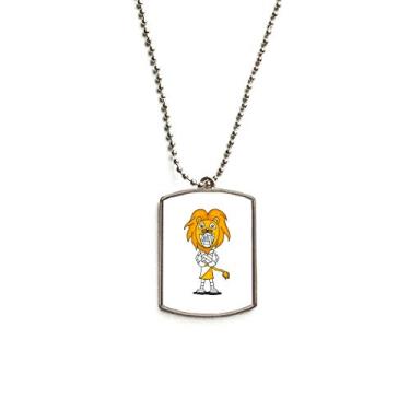 Imagem de Colar Egito Múmia Horus Chapéu de Leão Corrente de Aço Inoxidável Pingente Colar para Animais de Estimação