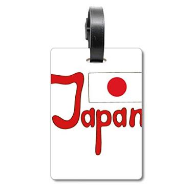 Imagem de Bandeira nacional do Japão com estampa vermelha para malas, etiqueta para cartão de bagagem