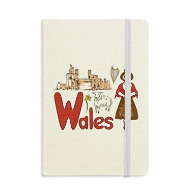 Imagem de Caderno de anotações com símbolo nacional do País de Gales com capa dura de tecido oficial