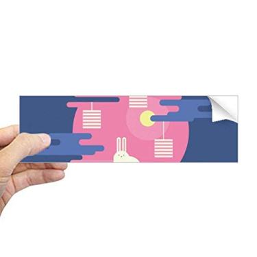 Imagem de DIYthinker Adesivo retangular colorido com estampa de lanterna de nuvem abstrata para notebook, janela