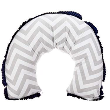 Imagem de Biramar Baby Apoio Amamentacao Estampado Brooklyn Chevron Cinza/Marinho Marinho