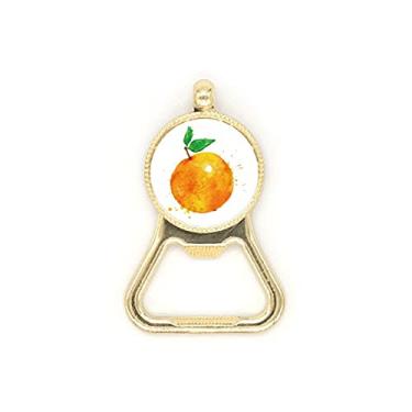 Imagem de Chaveiro de aço inoxidável com estampa de ilustração em aquarela e frutas laranjas