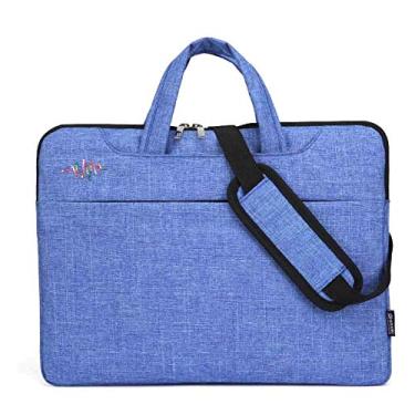 Imagem de SOUGAO Bolsa para laptop 13/14/15,6 polegadas Ombro Tablet Satchel Sleeves, Acolchoado, Azul, 15.6"