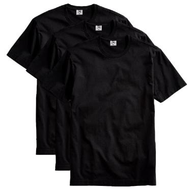 Imagem de Kit 3 Camisetas AMGK Masculina Lisa Premium 100% Algodão-Masculino