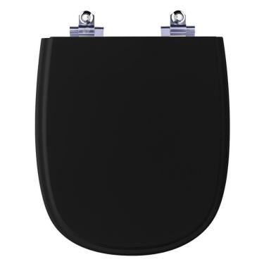 Imagem de Assento Sanitário Fechamento Lento Sabatini Preto P/Icasa