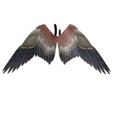 Imagem de Newmind Acessório de asa de anjo de Halloween, festa temática, cosplay, véspera de Natal, unissex, acessórios de fotografia de asa 3D, decoração de casa, presente de aniversário - tamanho único, asa de águia