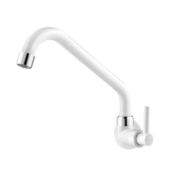 Imagem de TORNEIRA COZINHA PAREDE BICA LONGA BRANCA LAGUNE