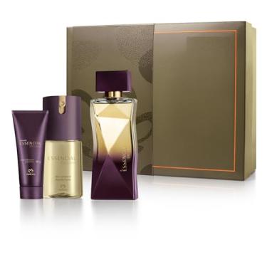 Imagem de Presente Natura Essencial Exclusivo Feminino (KIT com Perfume 100mL + Deo Corporal 100mL + Hidratante para Mãos 40g)