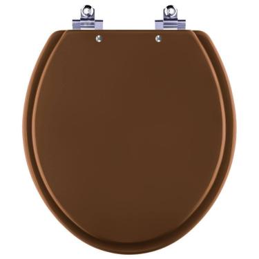 Imagem de Assento Sanitário Laqueado Soft Close Fiore Ocre (Marrom) para vaso Incepa