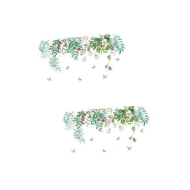 Imagem de Gadpiparty 2 Conjuntos Adesivo de parede de árvore frutífera papel de parede removível adesivo de folha removível decoração adesivo de parede autoadesivo decalque da parede da planta decorar