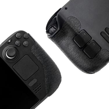 Imagem de Luck&Link Controller Grip for Steam Deck,Textured Skin kit,for Steam Deck OLED&LCD Anti-Skid Sweat-Absorbent Controllers Handle Grips, Buttons (Normal-Obsidian Black)