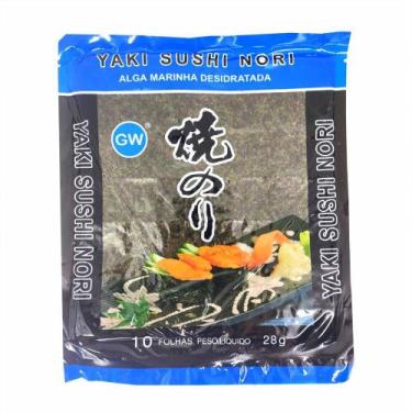 Imagem de Alga Marinha Nori Para Sushi Temaki Blue 10 Folhas - Gw