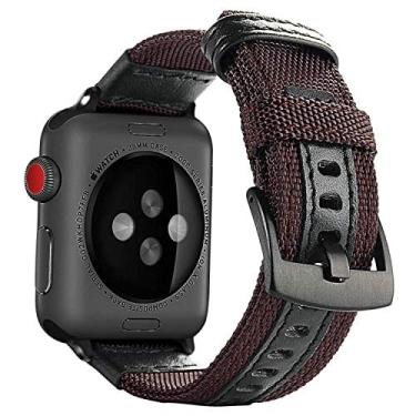 Imagem de Pulseira Tour Nylon LTIMPORTS, compativel com Apple Watch 46mm Series 11/10, 45mm Series 9/8/7, 44mm Series 6/5/4/SE, 42mm Series 3/2/1 e Apple Wach Ultra 49mm 3/2/1 (Marrom)