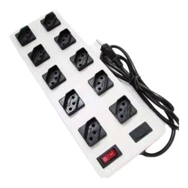 Imagem de Filtro De Linha 10 Tomadas Esp Metal Kitec