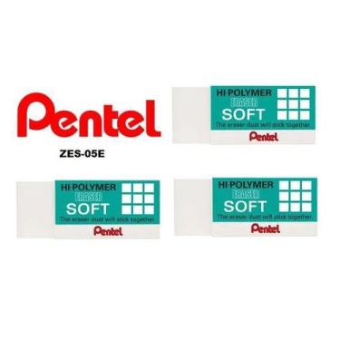 Imagem de Borracha Pentel Hi-Polymer Soft - Zes-05E - Com 3 Unidades