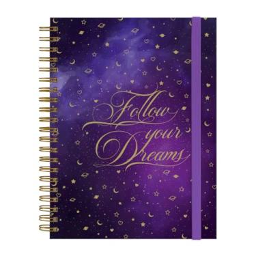 Imagem de Caderno Universitário Plus Cosmos Follow Dreams Roxo 10 Matérias