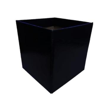 Imagem de Cachepot Quadrado Pote 15 - Plantas - Casa e Decorações - Pct 10 unds (Liso Preto)