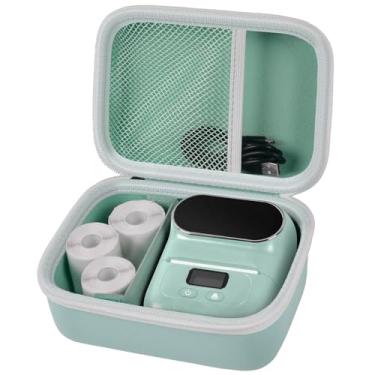 Imagem de Capa compatível com máquina de etiquetas Phomemo M110 – Mini máquina de etiquetas térmica Bluetooth portátil, bolsa de armazenamento para etiquetas de impressora, cabo USB e acessórios preta (apenas