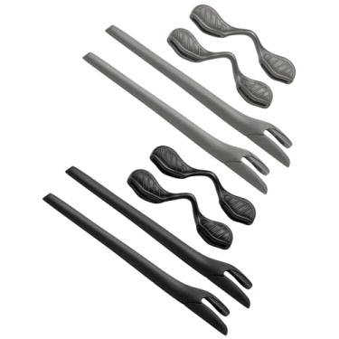 Imagem de BLAZERBUCK Kits de meias de reposição para óculos de sol Oakley Radar EV Series - Preto + Cinza