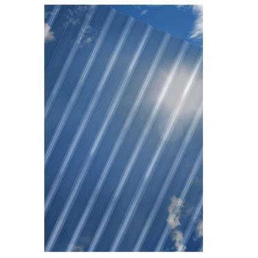 Imagem de Kit com 10 Telhas de Policarbonato 244x50cm Onda Baixa Cristal Ajover Transparente