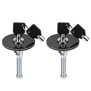 Imagem de Kit de pinos de bloqueio universal com capuz e suporte redondo, estilo de fibra de carbono para carro, capa para motor, chaveiro, kit de pinos, liberação rápida da trava