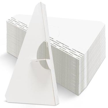 Imagem de Lineco Pacote com 25 suportes de cavalete de papelão 12 cm, placas de exibição de cavalete autoadesivo, tela, fotografias, folhetos, pôsteres, obras de arte e artesanato, branco