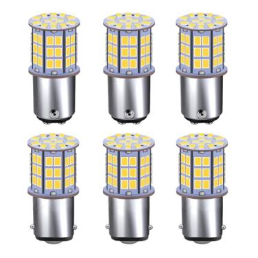 Imagem de GRV Lâmpada LED Ba15d 1142 1076 4W 56-2835SMD super brilhante AC/DC12V-24V 40W halogêneo substituição para trailer, trailer, trailer, trailer, motorhome, luzes interiores branco quente pacote com 6