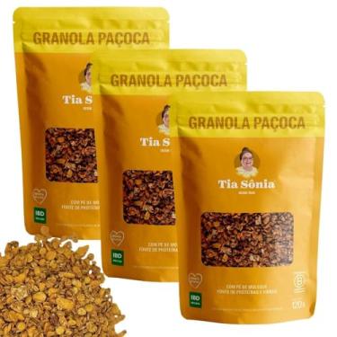 Imagem de Tia Sônia, Kit 3 Granolas Paçoca Pé de Moleque e Pasta de Amendoim 120g cada Tia Sônia