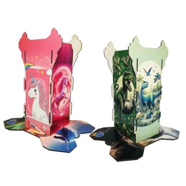 Imagem de Kit 2 suportes para abafadores de ruído para autistas - Dinossauro e Unicórnio