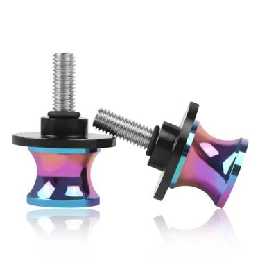 Imagem de CHIFUN 2 peças 10 mm M10 X1,5/1,25 bobinas de braço oscilante de motocicleta deslizantes CNC alumínio bobinas parafuso de suporte compatível com VULCAN S 650 900 Ninja 250 300 ZX-10R ZX-6R (titânio