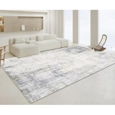 Imagem de Tapete minimalista de cor sólida estilo japonês tapetes bege para sala de estar quarto vestiário tapete para pés hall sofá área tapete grande, flanela 5.200 x 250 cm 78,7 x 98 pol.