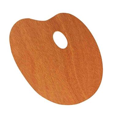 Imagem de Paleta para Pintura, em Compensado Virola 12.412OV - Trident, Trident, 12412OV, Marrom, Oval 31 x 40 cm