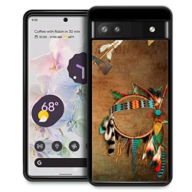 Imagem de CARLOCA Capa compatível com Google Pixel 6A, design de padrão indiano de ponta de flecha nativa americana para meninas e meninos, à prova de choque, capa antiarranhões para Google Pixel 6A
