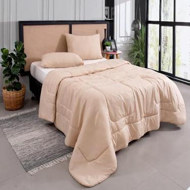 Imagem de Kit Edredom Casal Queen 3 Peças Margarida Cama Box Cor:Avelã