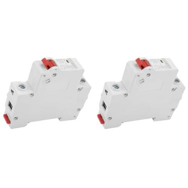 Imagem de 2 Unidades 40A DC Disjuntor Miniatura Proteção contra Sobrecarga Disjuntor de Proteção contra Curto-circuito para Barramento de Energia Solar Caixa Fotovoltaico