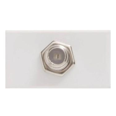 Imagem de Módulo para Tomada TV SAT Branco Coaxial Direta Tramontina