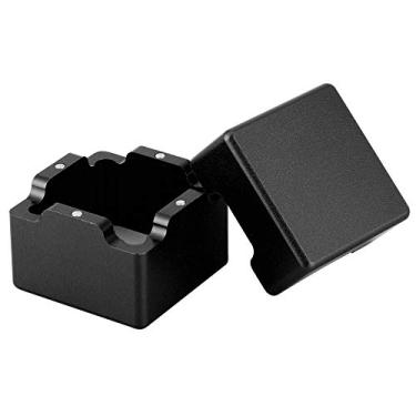 Imagem de Suporte de Giz de Alumínio Portátil, Bilhar, Sinuca, Piscina, Giz, Capa Preta, Suporte de Giz para Fácil Armazenamento (Preto)