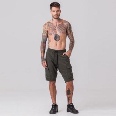 Imagem de Bermuda Jogger Cargo Masculina em Moletom Rock e Soda-Masculino